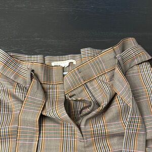 Veronica Beard Womens Plaid Pants - Brown and Gray